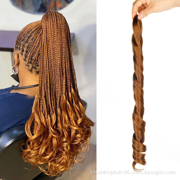 Julianna Wholesale 150G Synthetic French Curls Hair Extension Ombre Crochet Braids Attachment Wavy Braiding Hair
